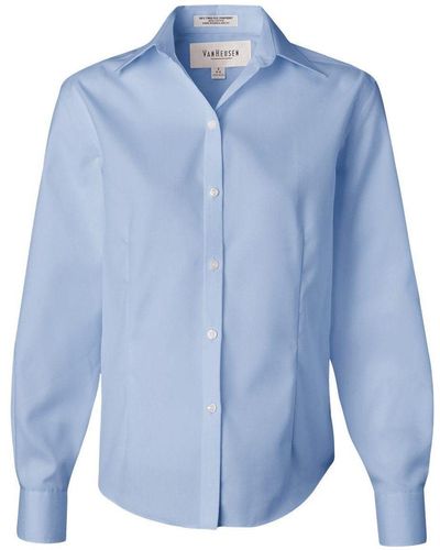 Van Heusen Non-iron Pinpoint Oxford Shirt - Blue