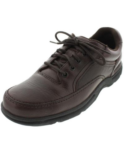 Rockport Eureka Leather Casual Walking Shoes - Brown