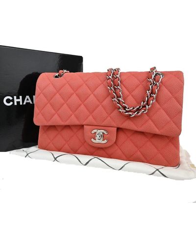 Chanel Timeless Leather Shoulder Bag (pre-owned) - Red