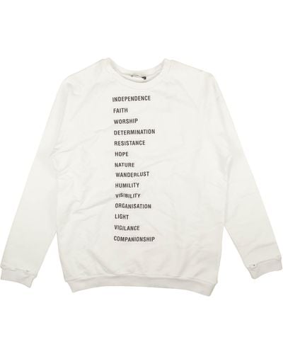 Raf Simons Raf Simmons Sweater With Wording Patches L - White