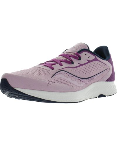 Saucony Freedom 4 Mesh Gym Running Shoes - Purple