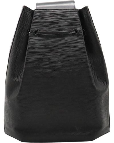 Louis Vuitton Sac A Dos Leather Backpack Bag (pre-owned) - Black