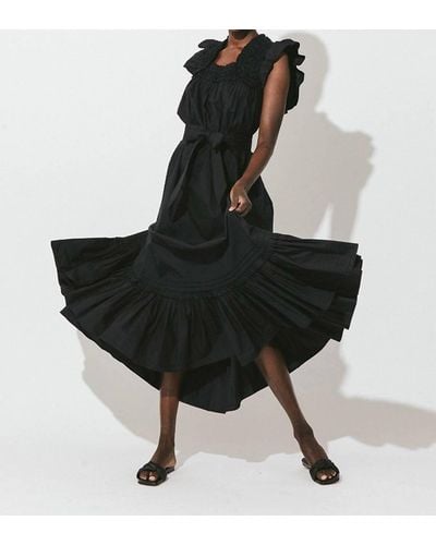 Cleobella Tabitha Solid Midi Dress - Black