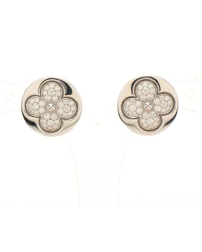 Louis Vuitton Puss Sun Blossom Earrings K18wg Diamond Gold 32p Diamond - Metallic