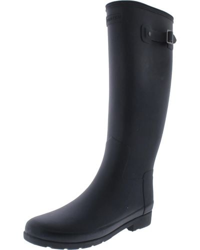 HUNTER Refined Waterproof Rubber Rain Boots - Black
