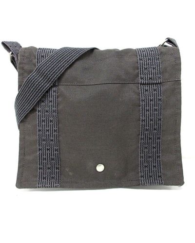 Hermès Herline Polyamide Shoulder Bag (pre-owned) - Gray