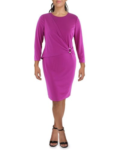 Lauren by Ralph Lauren Sheath Office Wear To Work Dress - Purple