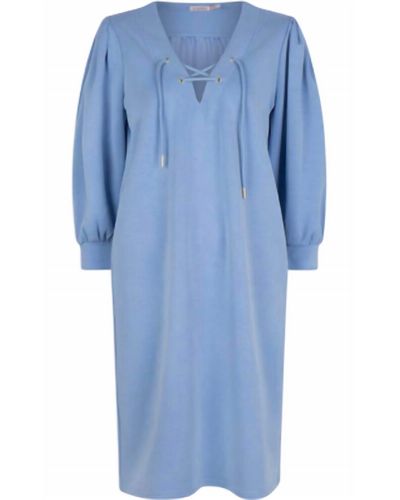 EsQualo Half Sleeve Dress - Blue