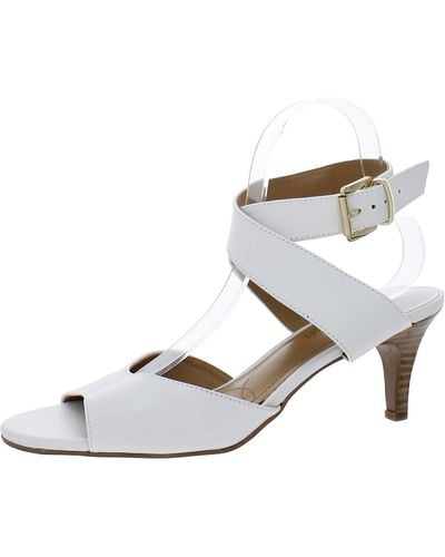 J. Reneé Soncino Lace Strappy Heel Sandals - White