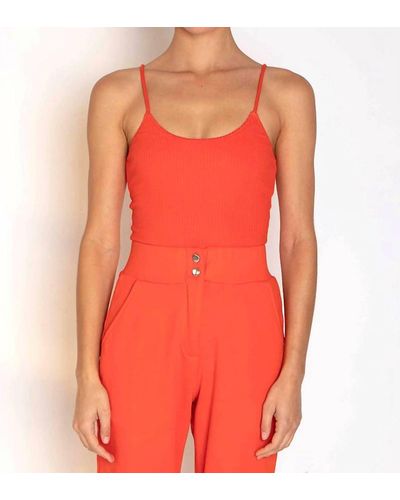 The Range Alloy Rib Rope Tank Top - Red