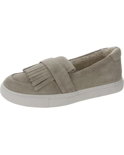 Kenneth Cole Kobe Suede Fringe Fashion Sneakers - Gray