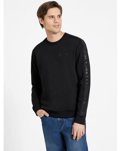 Guess Factory Eco Nelly Logo Tape Sweatshirt - Black