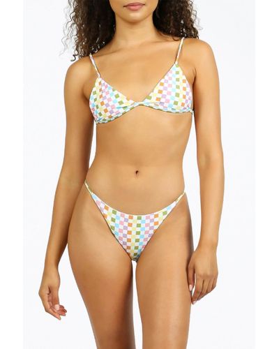 NIRVANIC Jamaica Triangle Bikini Top - Multicolor