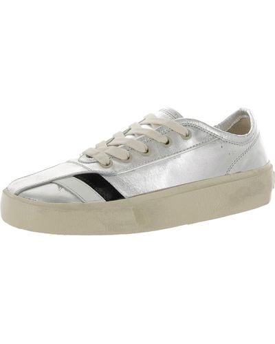 RE/DONE Leather Low Top Casual And Fashion Sneakers - Gray
