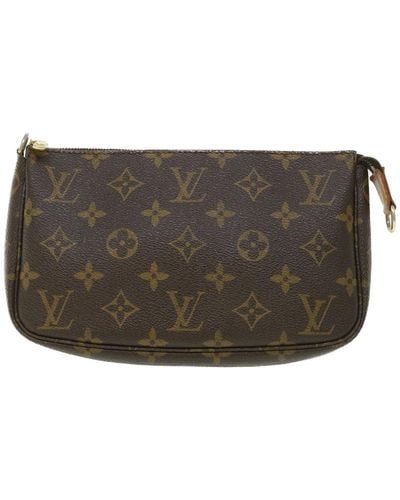 Louis Vuitton Pochette Accessoires Canvas Clutch Bag (pre-owned) - Brown