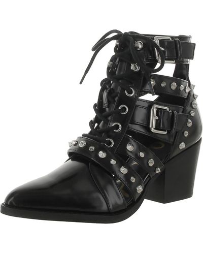 Sam Edelman Elana Leather Dressy Block Heels - Black