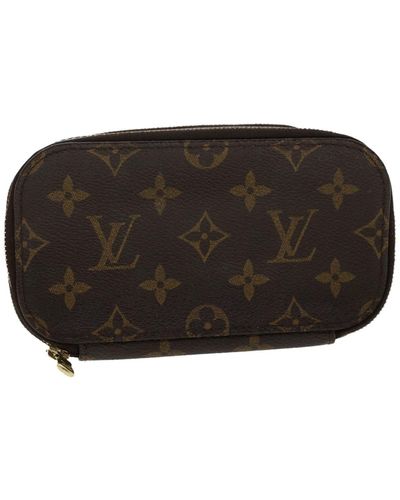 Louis Vuitton Trousse De Toilette Brown Canvas Clutch Bag (Pre-Owned) –  Bluefly