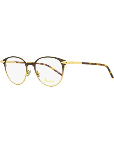 Pomellato Oval Eyeglasses Pm0055o Brown/gold 50mm - Black