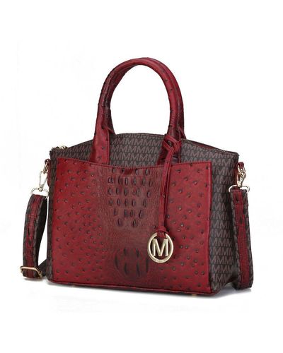 MKF Collection by Mia K Collins Vegan Leather Tote Handbag - Red