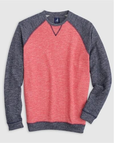 Johnnie-o Dan Colorblock Crewneck Sweatshirt - Pink