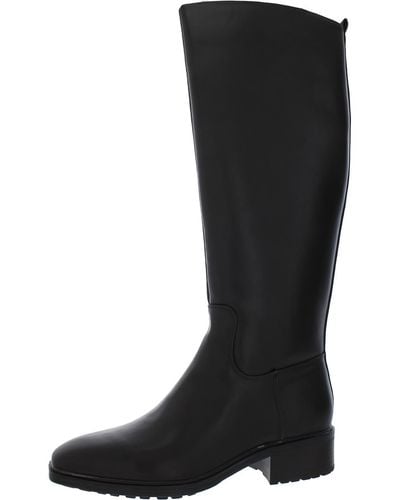 Nine West Faux Leather Riding Knee-high Boots - Black