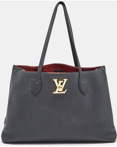 Louis Vuitton Leather Lockme Shopper Bag - Black