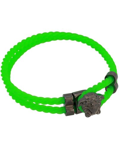 Versace Medusa Rubber Rope Bracelet - Green