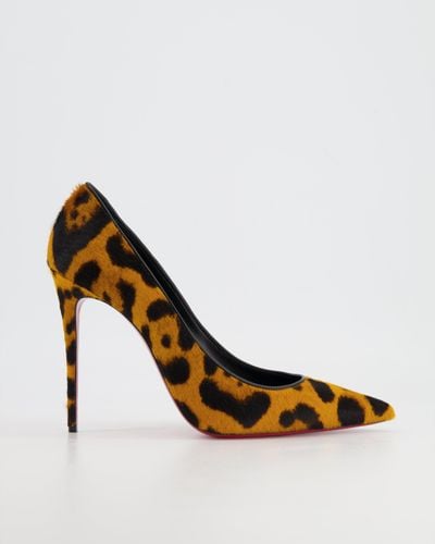 Christian Louboutin And Leopard Ponyhair Pumps - Brown