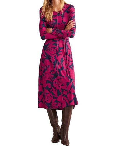 Boden Lucy Jersey Midi Dress - Purple