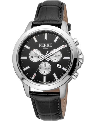 Ferré Fashion 44mm Quartz Watch - Black