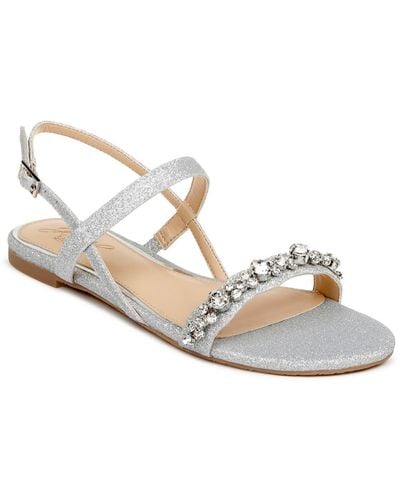 Badgley Mischka Osmond Dressy Lifestyle Flatform Sandals - White