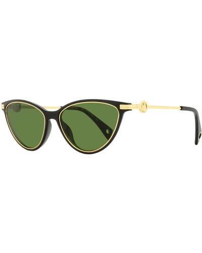 Lanvin Cat Eye Sunglasses Lnv607s 001 Black/gold 57mm - Green