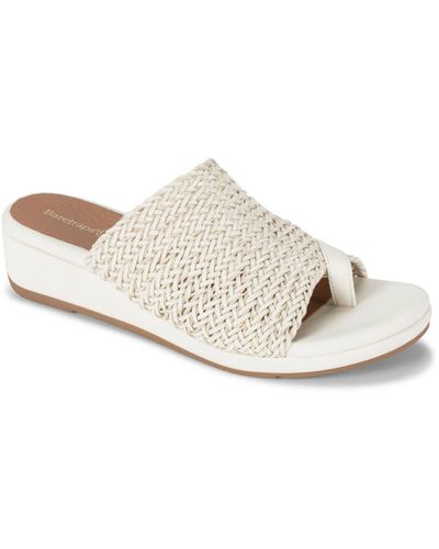 BareTraps Abey Woven Slip On Wedge Sandals - White
