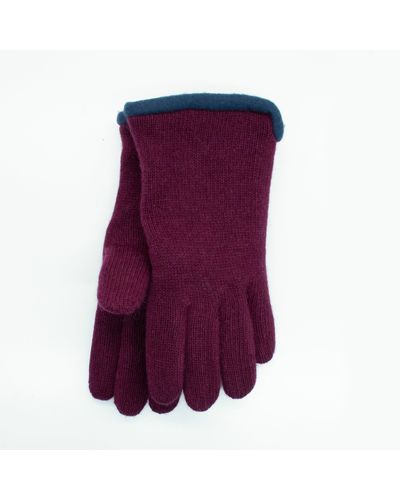 Portolano Gloves With Fleece Lining - Purple