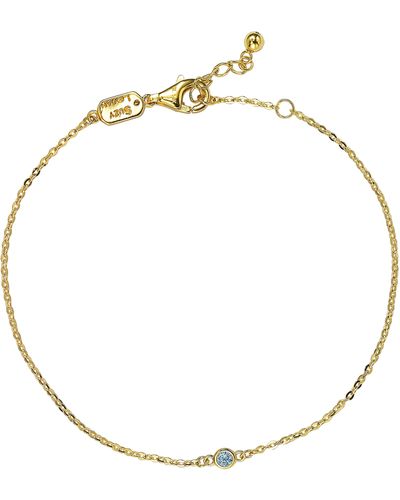 Suzy Levian 1/7 Ct Tdw 14k Gold Diamond Solitaire Bracelet - Yellow