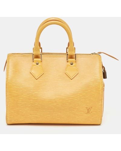 Louis Vuitton Tassil Epi Leather Speedy 25 Bag - Yellow
