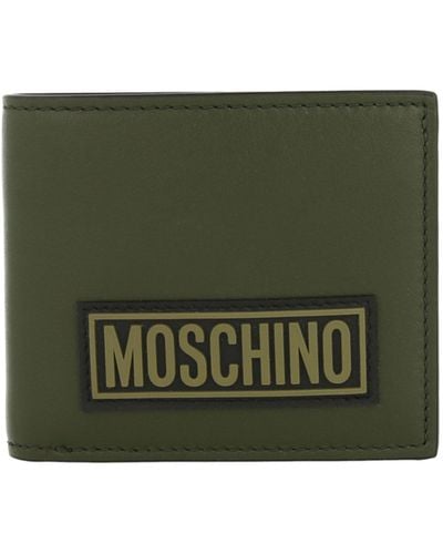 Moschino Logo Bi-fold Wallet - Green