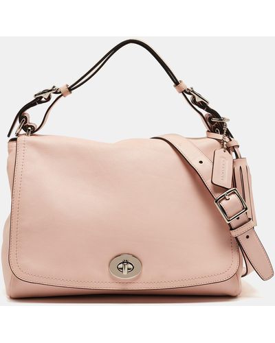 COACH Blush Leather Legacy Romy Top Handle Bag - Pink