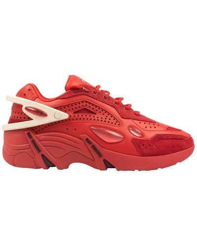 Raf Simons Leather Cyclon 21 Sneakers - Red