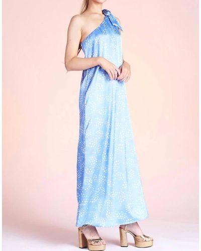 Tyche Pixie Dust One Shoulder Dress - Blue
