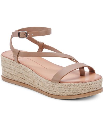 Dolce Vita Lorey Faux Leather Espadrille Ankle Strap - Pink