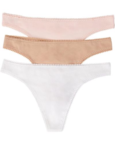 On Gossamer Cabana Cotton Low Rise Hip G Thong 3-pack - White