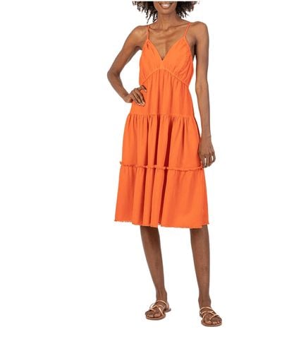 Kut From The Kloth Zaniah Dress In Tangerine - Orange