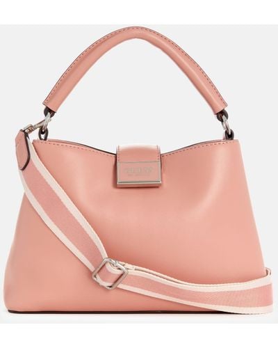 Guess Factory Stacy Small Satchel - Pink