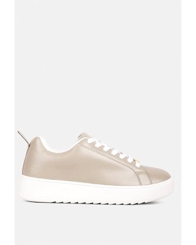 LONDON RAG Rouxy Faux Leather Sneakers - Natural