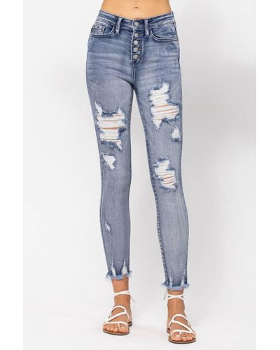 Judy Blue For The Win Skinny Jean - Blue