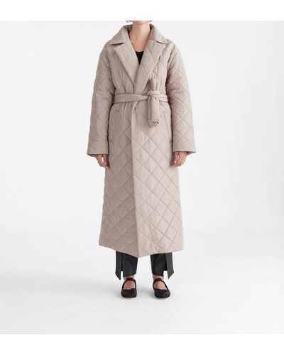 ENA PELLY Mia Quilted Coat - Natural