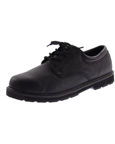 Dr. Scholls Harrington Leather Slip Resistant Derby Shoes - Black