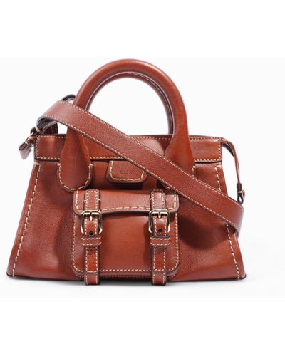 Chloé Edith Mini Tote Leather - Red