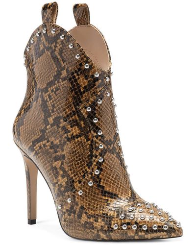 Jessica Simpson Pixillez 3 Pull On Pointed Toe Ankle Boots - Brown